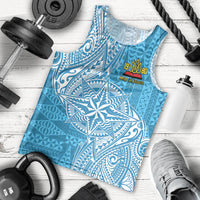 Personalised Tonga Lavengamalie College Men Tank Top Since 1980 Special Kupesi Pattern LT9 - Polynesian Pride