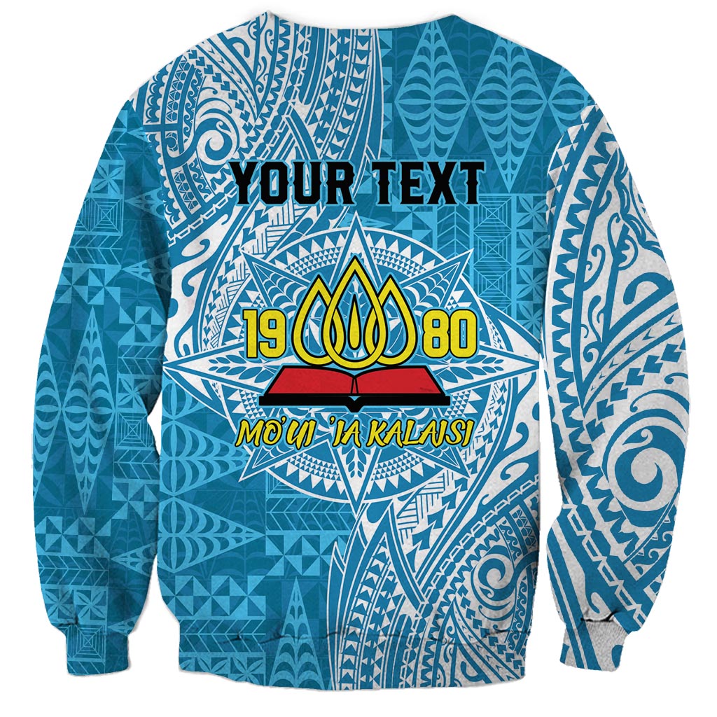 Personalised Tonga Lavengamalie College Sweatshirt Since 1980 Special Kupesi Pattern LT9 - Polynesian Pride