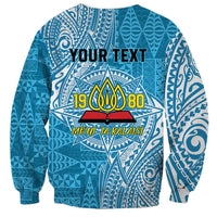 Personalised Tonga Lavengamalie College Sweatshirt Since 1980 Special Kupesi Pattern LT9 - Polynesian Pride