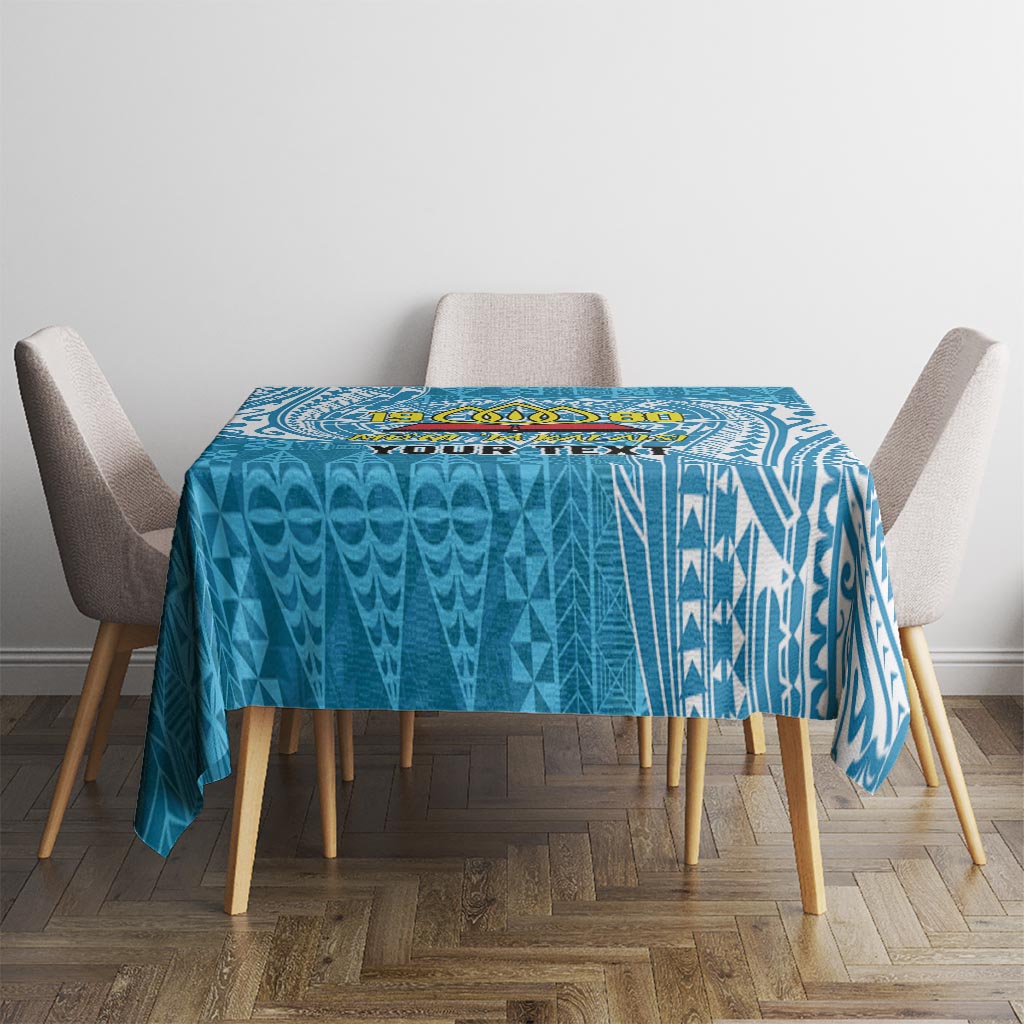 Personalised Tonga Lavengamalie College Tablecloth Since 1980 Special Kupesi Pattern LT9 - Polynesian Pride
