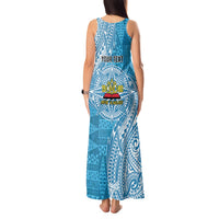 Personalised Tonga Lavengamalie College Tank Maxi Dress Since 1980 Special Kupesi Pattern LT9 - Polynesian Pride