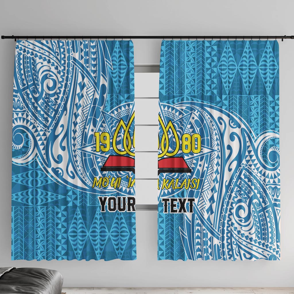 Personalised Tonga Lavengamalie College Window Curtain Since 1980 Special Kupesi Pattern