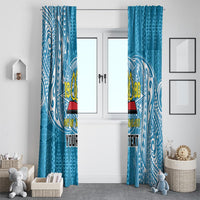 Personalised Tonga Lavengamalie College Window Curtain Since 1980 Special Kupesi Pattern LT9 - Polynesian Pride