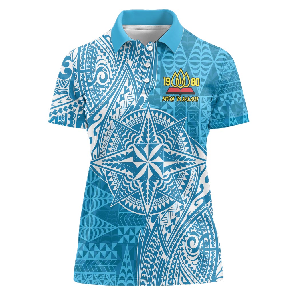 Personalised Tonga Lavengamalie College Women Polo Shirt Since 1980 Special Kupesi Pattern