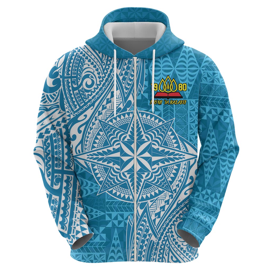 Personalised Tonga Lavengamalie College Zip Hoodie Since 1980 Special Kupesi Pattern