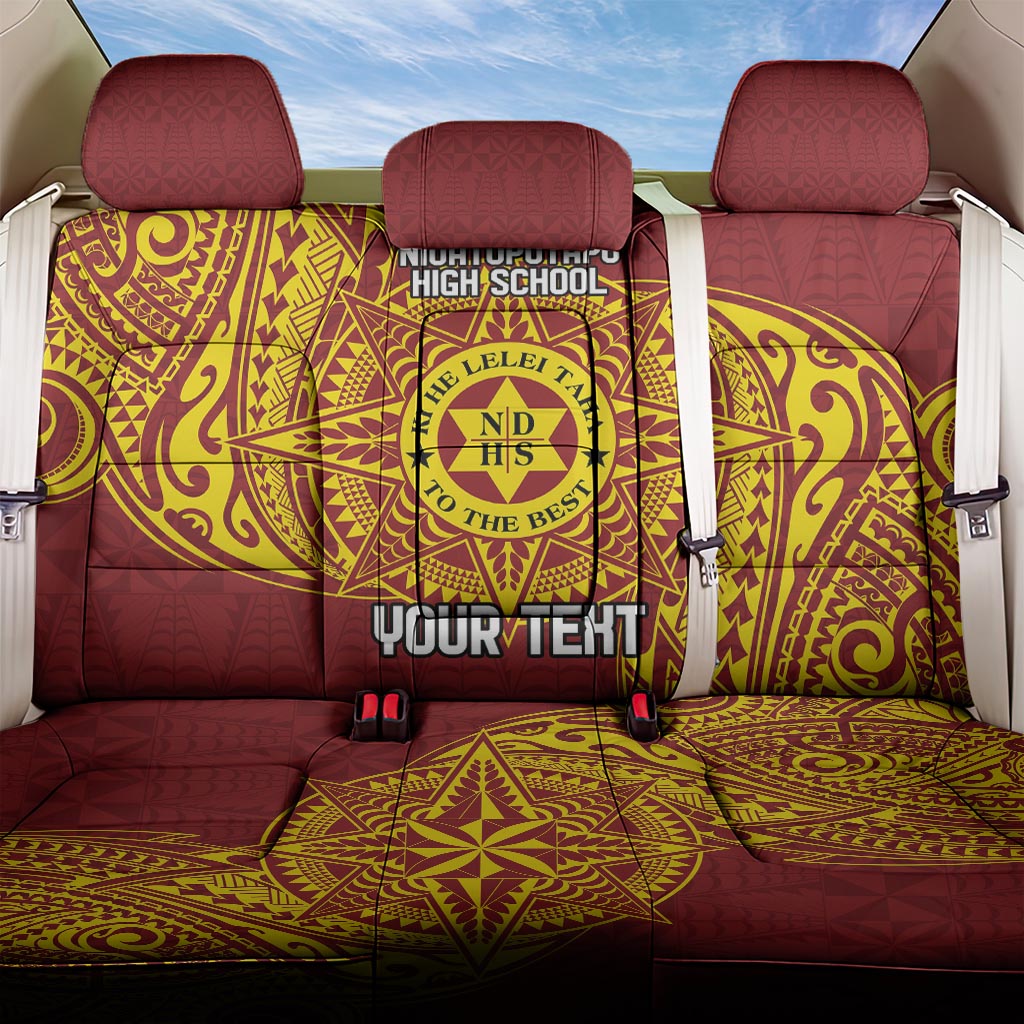 Personalised Tonga Niuatoputapu High School Back Car Seat Cover Special Kupesi Pattern
