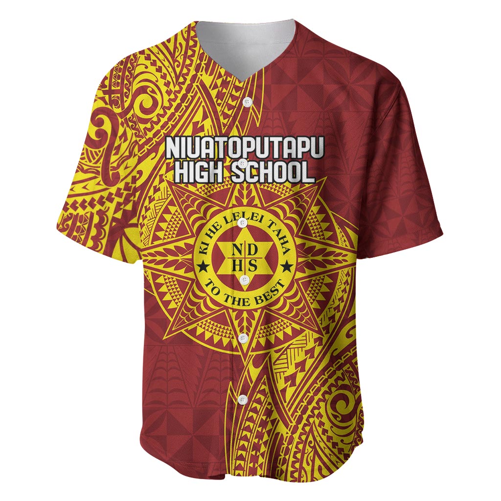 Personalised Tonga Niuatoputapu High School Baseball Jersey Special Kupesi Pattern