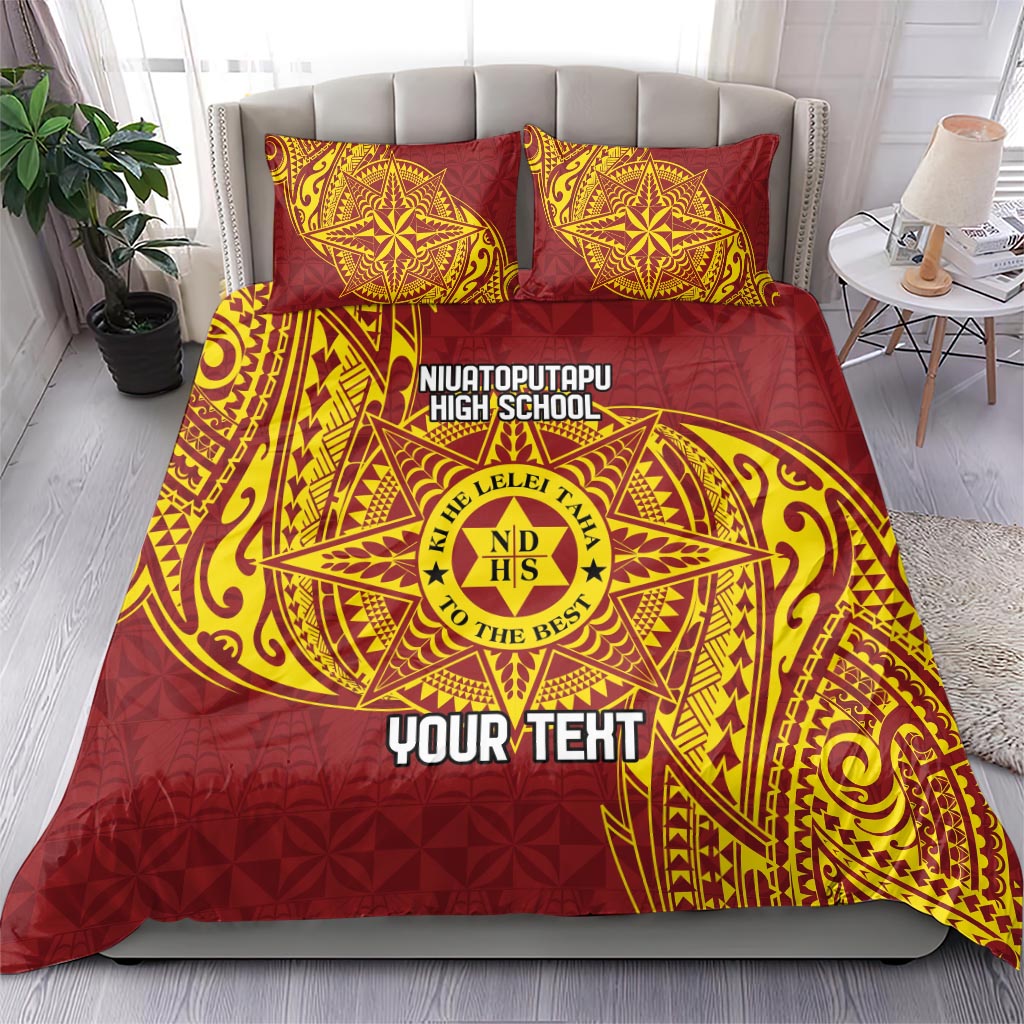 Personalised Tonga Niuatoputapu High School Bedding Set Special Kupesi Pattern LT9 - Polynesian Pride