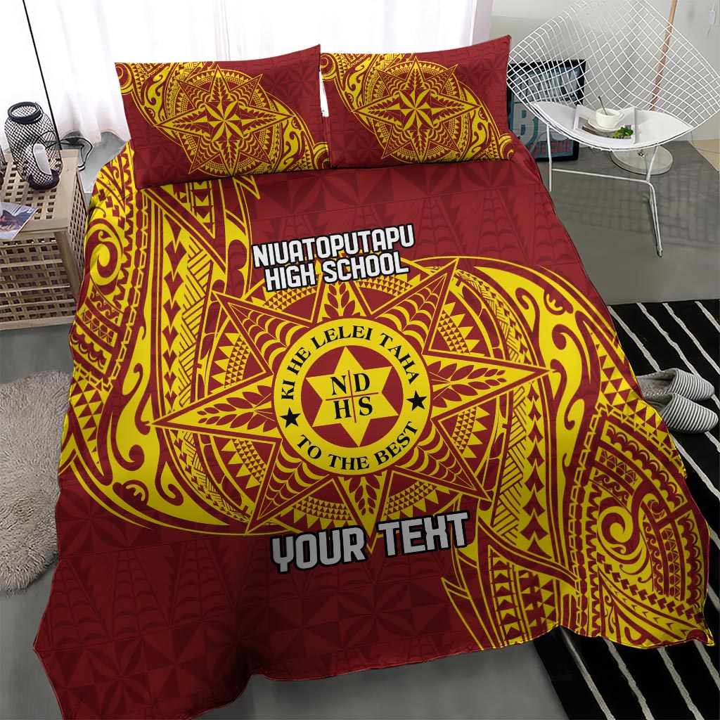 Personalised Tonga Niuatoputapu High School Bedding Set Special Kupesi Pattern LT9 - Polynesian Pride