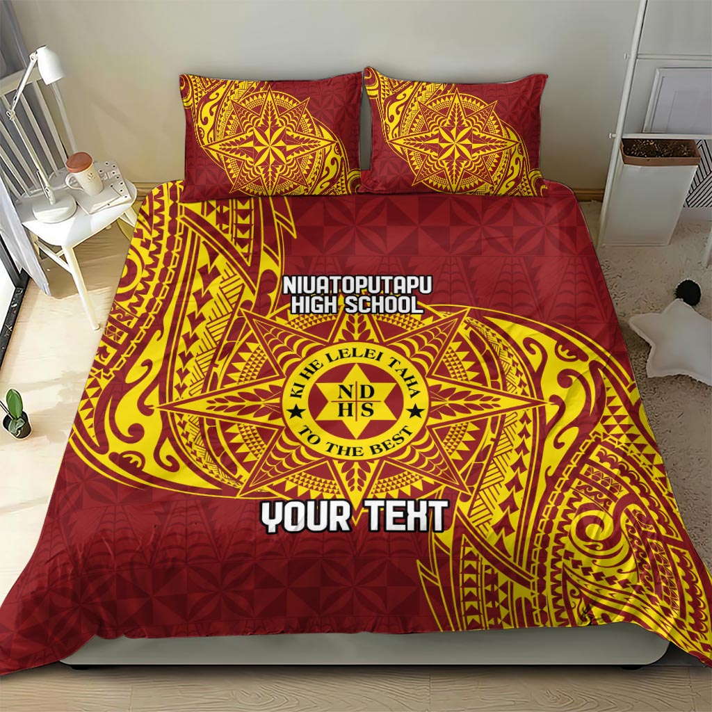 Personalised Tonga Niuatoputapu High School Bedding Set Special Kupesi Pattern LT9 - Polynesian Pride
