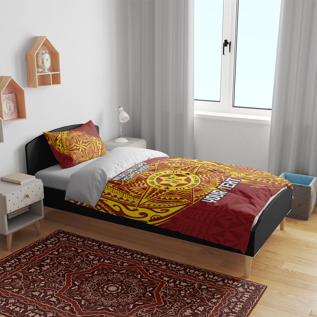 Personalised Tonga Niuatoputapu High School Bedding Set Special Kupesi Pattern LT9 - Polynesian Pride