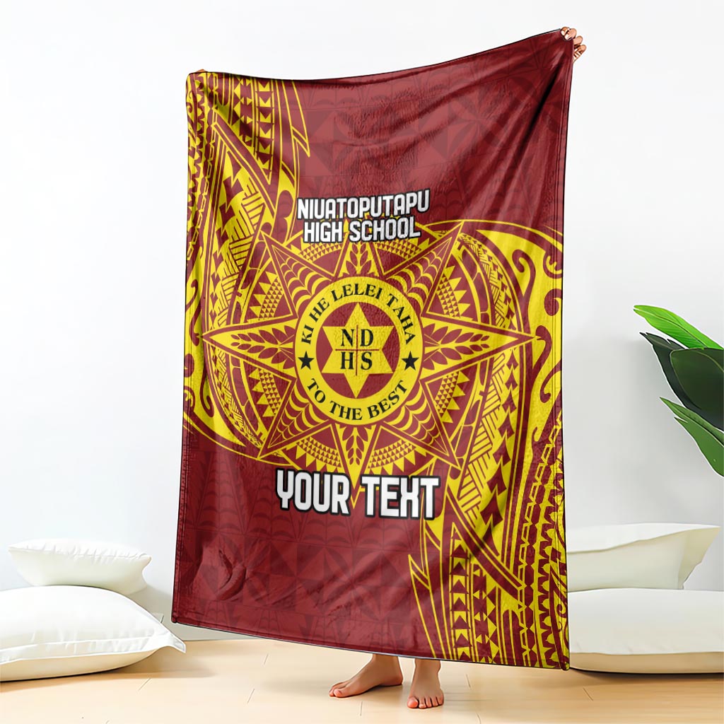 Personalised Tonga Niuatoputapu High School Blanket Special Kupesi Pattern LT9 - Polynesian Pride