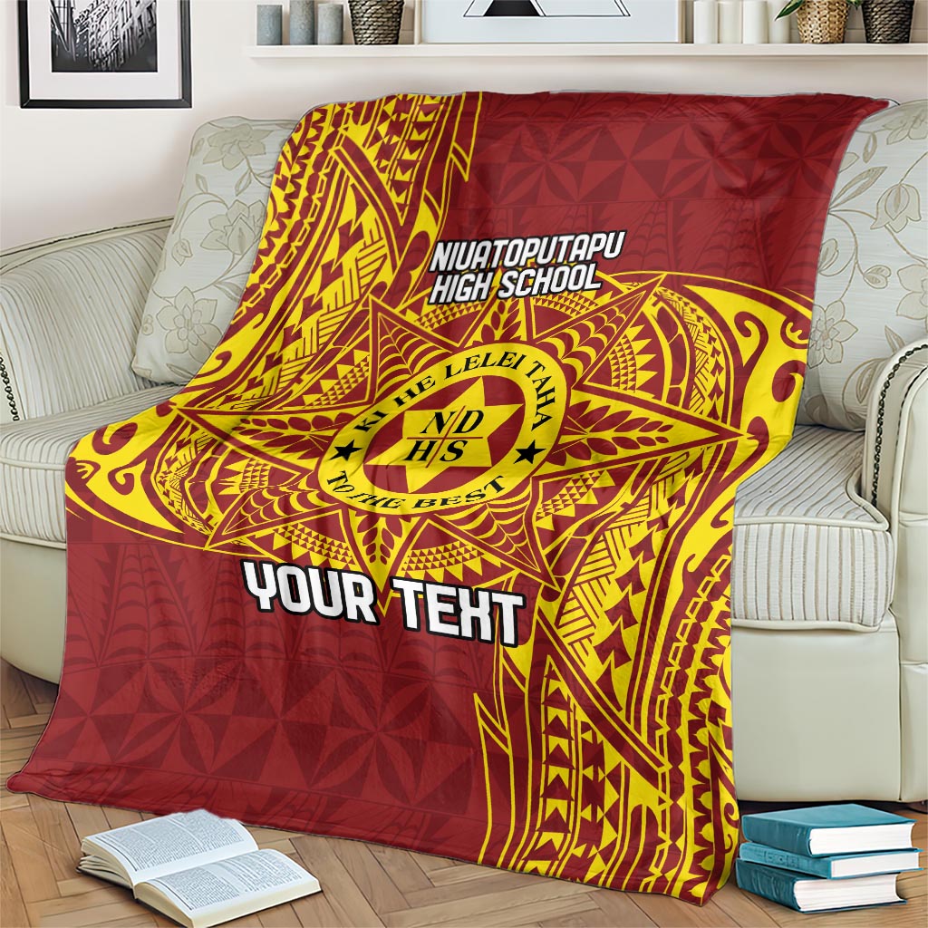 Personalised Tonga Niuatoputapu High School Blanket Special Kupesi Pattern LT9 - Polynesian Pride