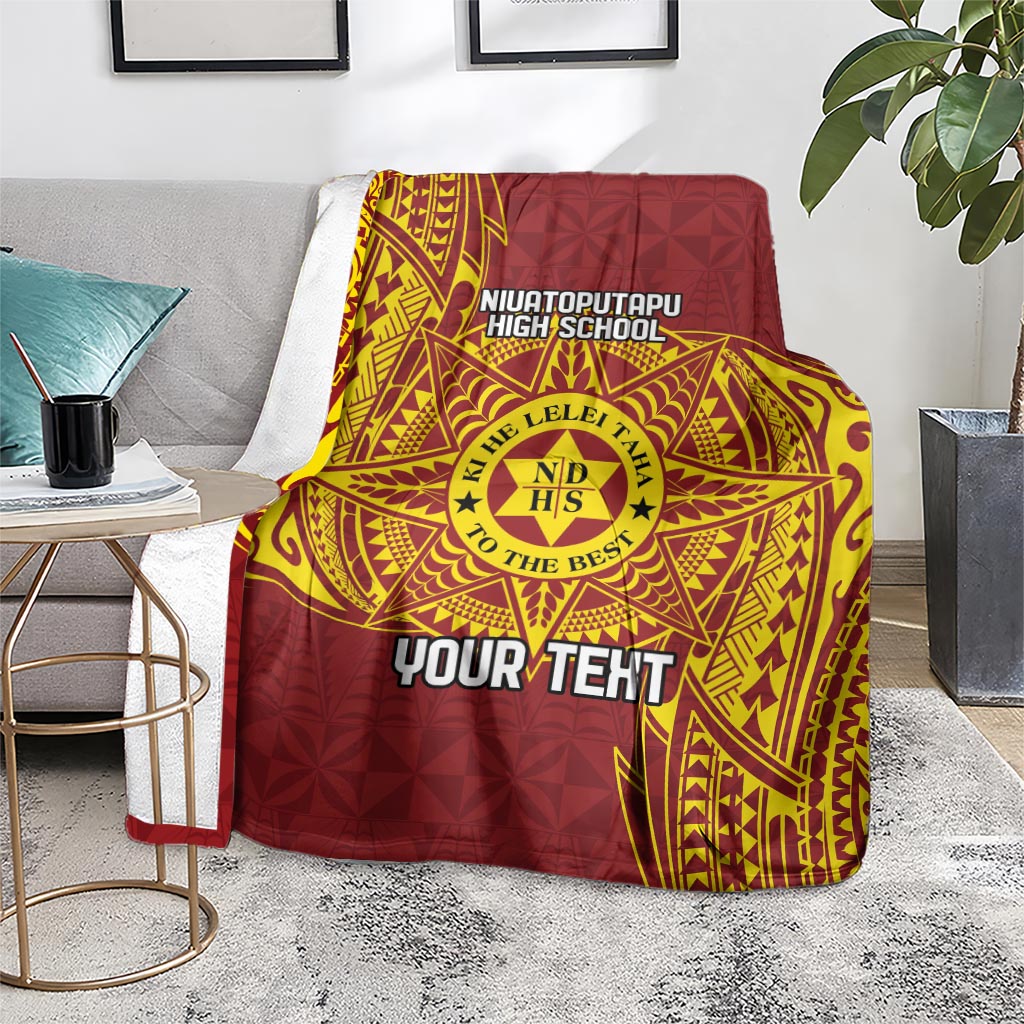 Personalised Tonga Niuatoputapu High School Blanket Special Kupesi Pattern LT9 - Polynesian Pride