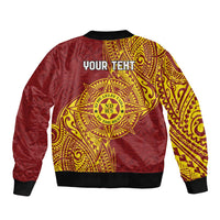 Personalised Tonga Niuatoputapu High School Bomber Jacket Special Kupesi Pattern LT9 - Polynesian Pride