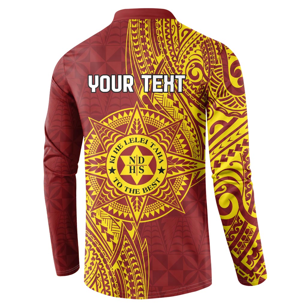 Personalised Tonga Niuatoputapu High School Button Sweatshirt Special Kupesi Pattern LT9 - Polynesian Pride
