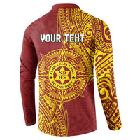 Personalised Tonga Niuatoputapu High School Button Sweatshirt Special Kupesi Pattern LT9 - Polynesian Pride