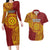 Personalised Tonga Niuatoputapu High School Couples Matching Long Sleeve Bodycon Dress and Hawaiian Shirt Special Kupesi Pattern