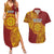 Personalised Tonga Niuatoputapu High School Couples Matching Summer Maxi Dress and Hawaiian Shirt Special Kupesi Pattern