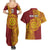 Personalised Tonga Niuatoputapu High School Couples Matching Summer Maxi Dress and Hawaiian Shirt Special Kupesi Pattern