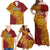 Personalised Tonga Niuatoputapu High School Family Matching Off Shoulder Maxi Dress and Hawaiian Shirt Special Kupesi Pattern