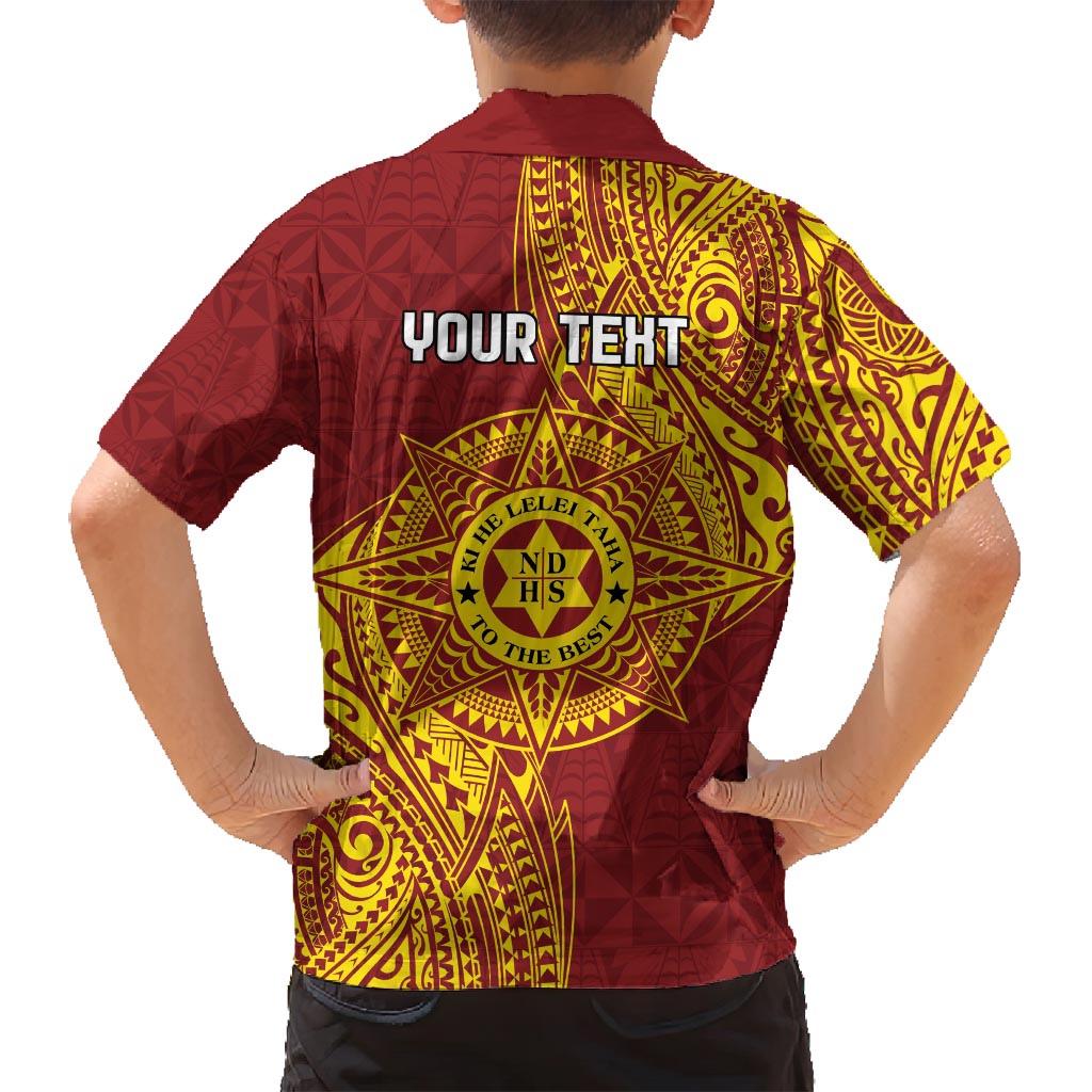 Personalised Tonga Niuatoputapu High School Family Matching Summer Maxi Dress and Hawaiian Shirt Special Kupesi Pattern