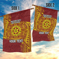 Personalised Tonga Niuatoputapu High School Garden Flag Special Kupesi Pattern LT9 - Polynesian Pride