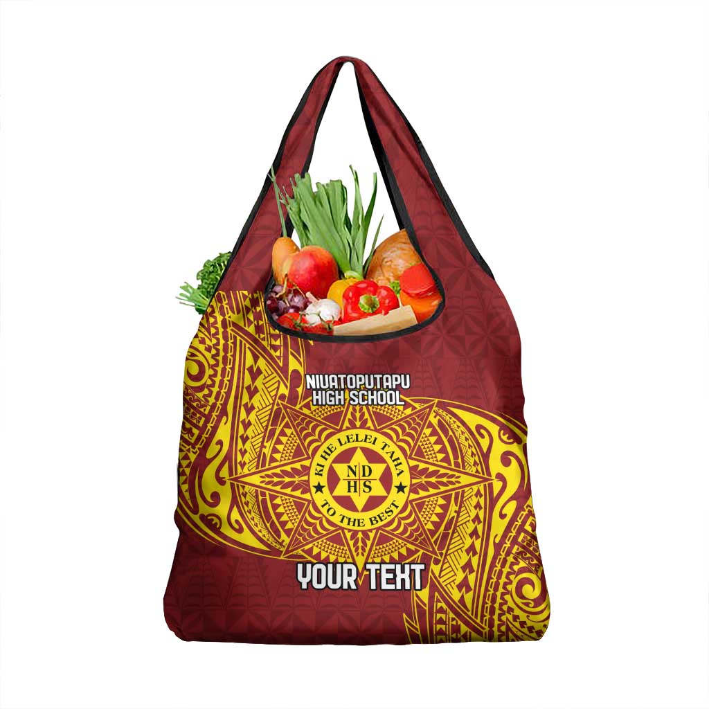 Personalised Tonga Niuatoputapu High School Grocery Bag Special Kupesi Pattern LT9 1-pack One Size Gold - Polynesian Pride