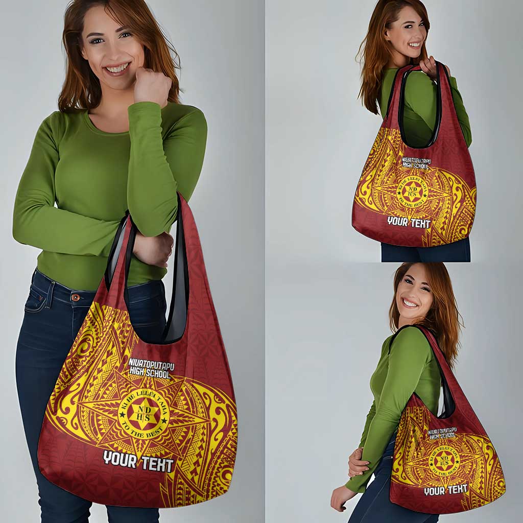Personalised Tonga Niuatoputapu High School Grocery Bag Special Kupesi Pattern LT9 - Polynesian Pride