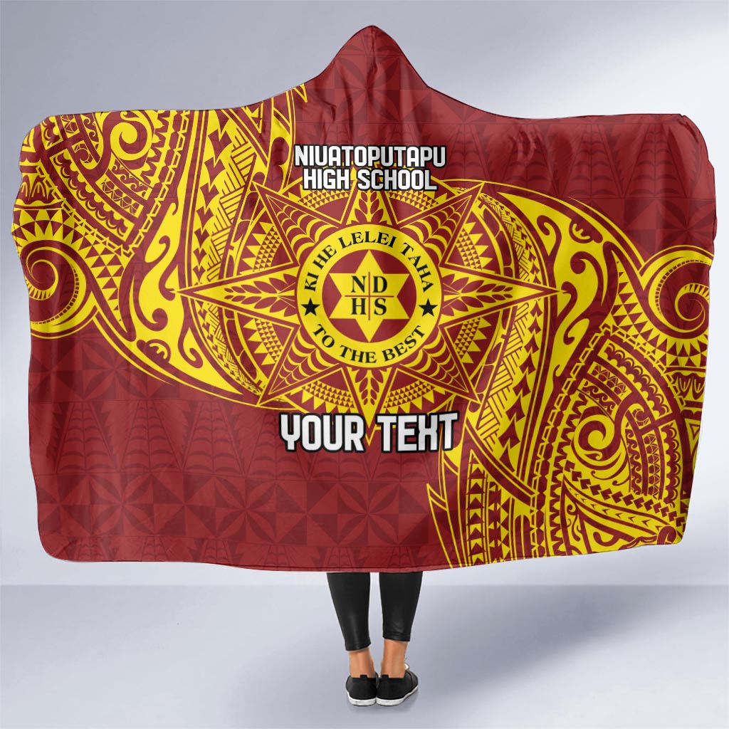 Personalised Tonga Niuatoputapu High School Hooded Blanket Special Kupesi Pattern