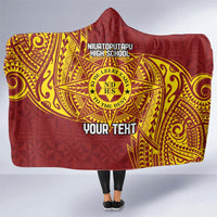 Personalised Tonga Niuatoputapu High School Hooded Blanket Special Kupesi Pattern LT9 One Size Gold - Polynesian Pride