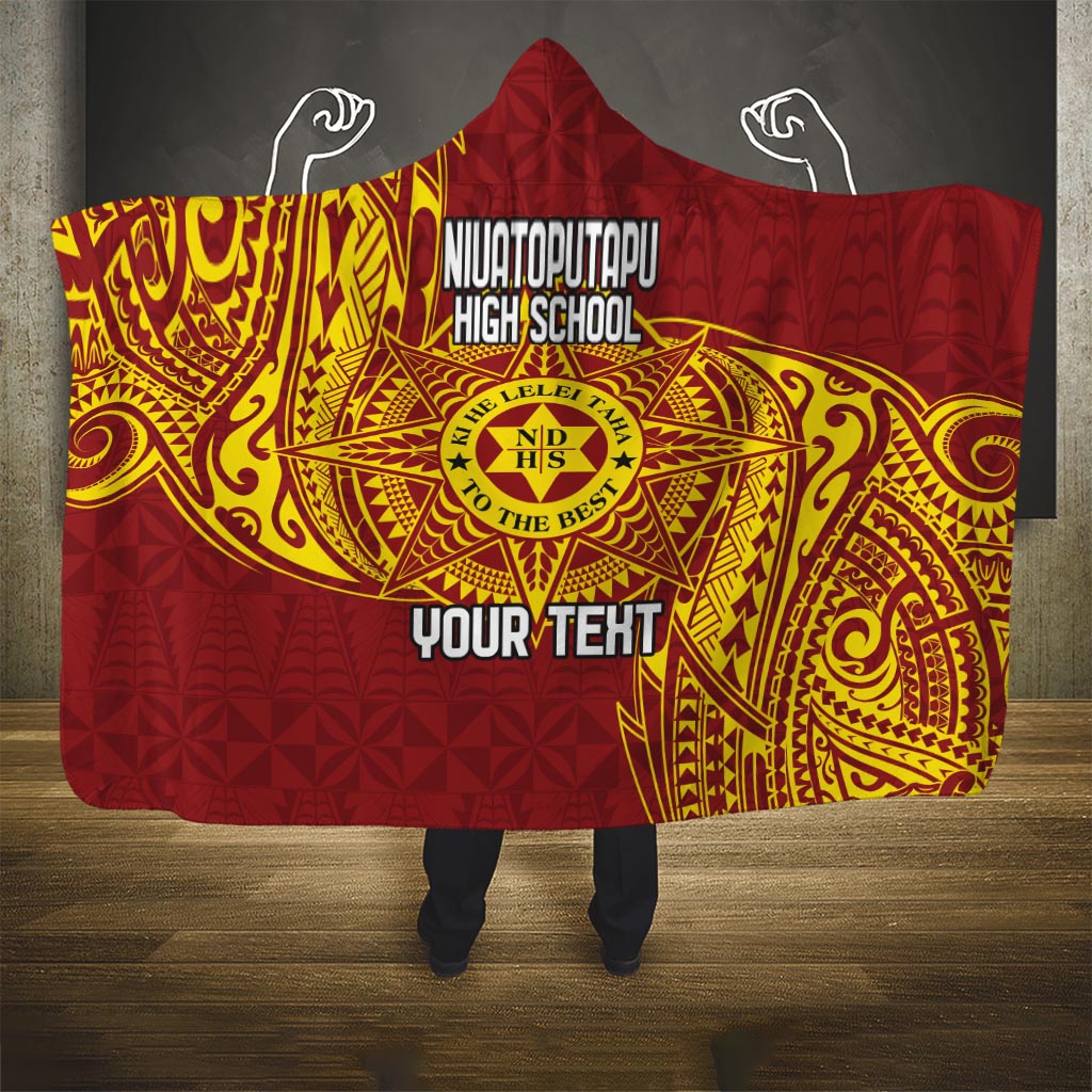 Personalised Tonga Niuatoputapu High School Hooded Blanket Special Kupesi Pattern LT9 - Polynesian Pride