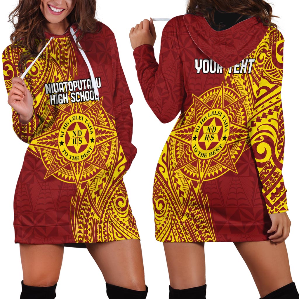 Personalised Tonga Niuatoputapu High School Hoodie Dress Special Kupesi Pattern LT9 - Polynesian Pride