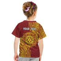 Personalised Tonga Niuatoputapu High School Kid T Shirt Special Kupesi Pattern