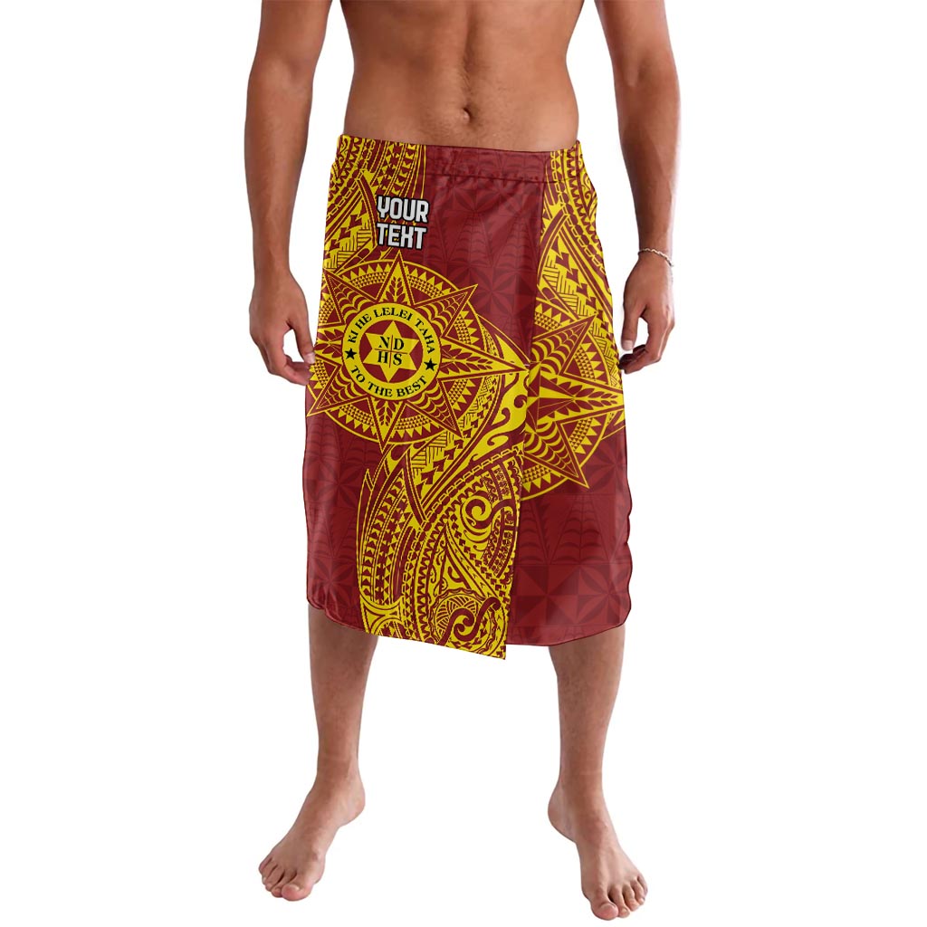 Personalised Tonga Niuatoputapu High School Lavalava Special Kupesi Pattern LT9 Gold - Polynesian Pride