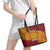 Personalised Tonga Niuatoputapu High School Leather Tote Bag Special Kupesi Pattern