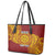 Personalised Tonga Niuatoputapu High School Leather Tote Bag Special Kupesi Pattern