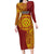 Personalised Tonga Niuatoputapu High School Long Sleeve Bodycon Dress Special Kupesi Pattern