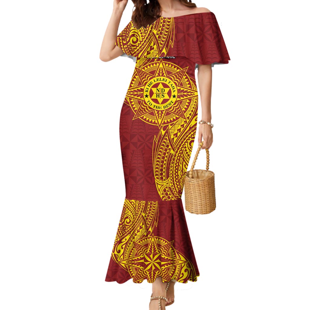 Personalised Tonga Niuatoputapu High School Mermaid Dress Special Kupesi Pattern