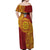 Personalised Tonga Niuatoputapu High School Off Shoulder Maxi Dress Special Kupesi Pattern