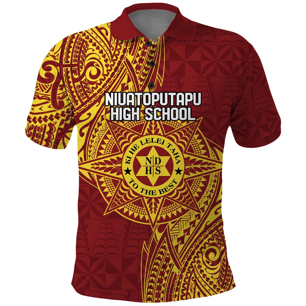 Personalised Tonga Niuatoputapu High School Polo Shirt Special Kupesi Pattern