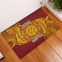 Personalised Tonga Niuatoputapu High School Rubber Doormat Special Kupesi Pattern LT9 - Polynesian Pride
