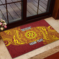 Personalised Tonga Niuatoputapu High School Rubber Doormat Special Kupesi Pattern LT9 - Polynesian Pride