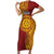 Personalised Tonga Niuatoputapu High School Short Sleeve Bodycon Dress Special Kupesi Pattern