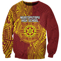 Personalised Tonga Niuatoputapu High School Sweatshirt Special Kupesi Pattern LT9 Unisex Gold - Polynesian Pride