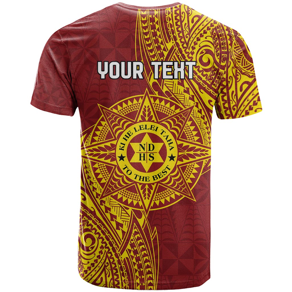 Personalised Tonga Niuatoputapu High School T Shirt Special Kupesi Pattern LT9 - Polynesian Pride
