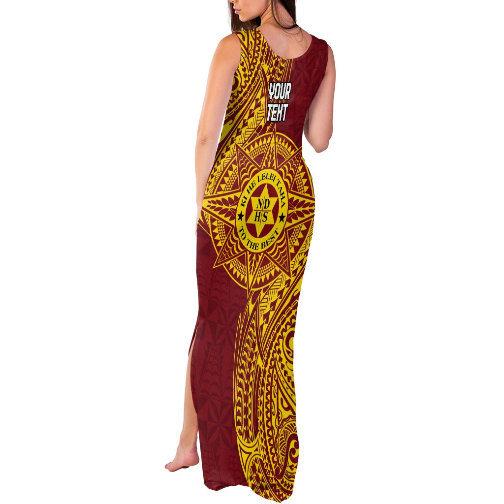 Personalised Tonga Niuatoputapu High School Tank Maxi Dress Special Kupesi Pattern LT9 - Polynesian Pride