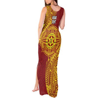 Personalised Tonga Niuatoputapu High School Tank Maxi Dress Special Kupesi Pattern LT9 - Polynesian Pride