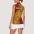 Personalised Tonga Niuatoputapu High School Women Sleeveless Polo Shirt Special Kupesi Pattern