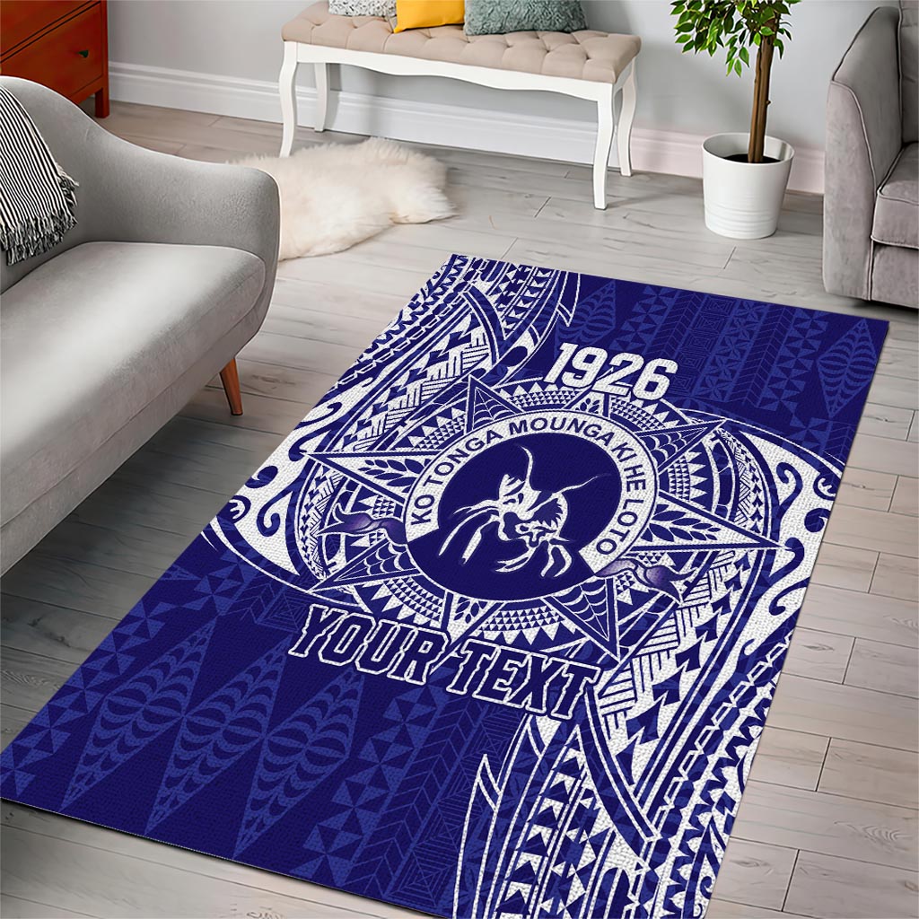 Personalised Tonga Queen Salote College Area Rug Kolisi Fefine 1926 Special Kupesi Pattern